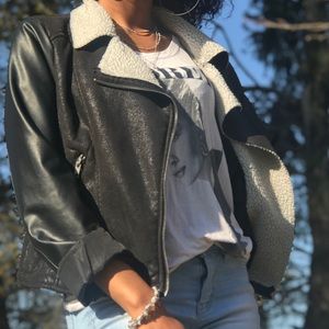 Black Faux Leather Jacket